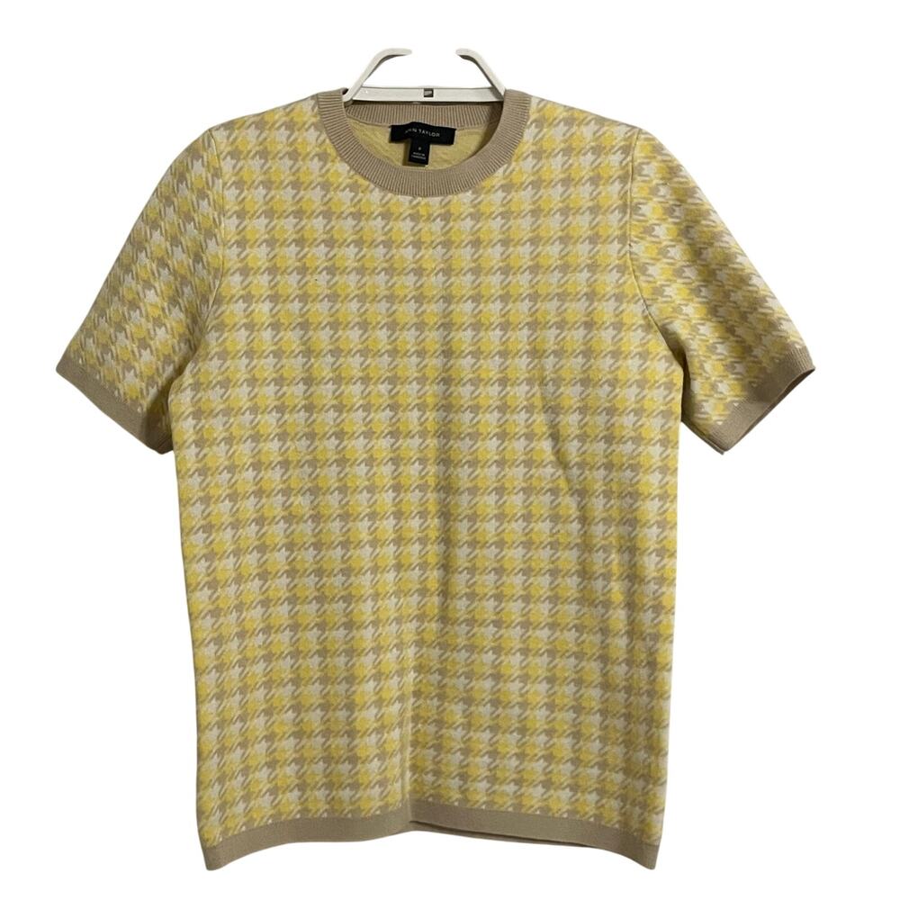 Ann Taylor Houndstooth Sweater Tee